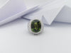 SJ2006 - Green Sapphire with Diamond Ing Set in 18 Karat White Gold Settings