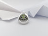 SJ2006 - Green Sapphire with Diamond Ing Set in 18 Karat White Gold Settings