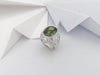 SJ2006 - Green Sapphire with Diamond Ing Set in 18 Karat White Gold Settings