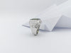 SJ2006 - Green Sapphire with Diamond Ing Set in 18 Karat White Gold Settings