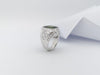 SJ2006 - Green Sapphire with Diamond Ing Set in 18 Karat White Gold Settings