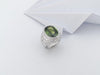 SJ2006 - Green Sapphire with Diamond Ing Set in 18 Karat White Gold Settings