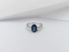 SJ2893 - Blue Sapphire with Ruby and Diamond Ring Set in 18 Karat White Gold Settings