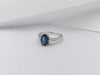 SJ2893 - Blue Sapphire with Ruby and Diamond Ring Set in 18 Karat White Gold Settings