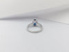 SJ2893 - Blue Sapphire with Ruby and Diamond Ring Set in 18 Karat White Gold Settings