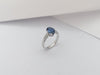 SJ2893 - Blue Sapphire with Ruby and Diamond Ring Set in 18 Karat White Gold Settings