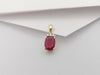 SJ2886 - Ruby with Diamond Pendant Set in 18 Karat Gold Settings