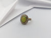 SJ2892 - Opal with Brown Diamond Ring Set in 18 Karat Rose Gold Settings