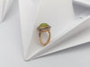 SJ2892 - Opal with Brown Diamond Ring Set in 18 Karat Rose Gold Settings