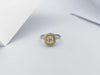 SJ2805 - Diamond and Yellow Diamond Ring Set in 18 Karat White Gold Settings