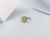 SJ2805 - Diamond and Yellow Diamond Ring Set in 18 Karat White Gold Settings