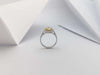 SJ2805 - Diamond and Yellow Diamond Ring Set in 18 Karat White Gold Settings