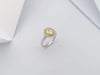 SJ2805 - Diamond and Yellow Diamond Ring Set in 18 Karat White Gold Settings