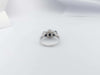 JR0040O - Blue Star Sapphire & Diamond Ring Set in 18 Karat White Gold Setting