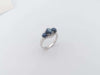 JR0040O - Blue Star Sapphire & Diamond Ring Set in 18 Karat White Gold Setting