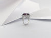 SJ3091 - Rhodolite with Cubic Zirconia Ring set in Silver Settings