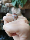 SJ6168 - Morganite with Pink Sapphire and Diamond Ring in 18 Karat White Gold Settings