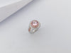 SJ6168 - Morganite with Pink Sapphire and Diamond Ring in 18 Karat White Gold Settings
