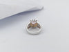 SJ6168 - Morganite with Pink Sapphire and Diamond Ring in 18 Karat White Gold Settings
