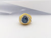 SJ2067 - Blue Star Sapphire with Diamond Ring Set in 18 Karat Gold Settings