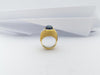 SJ2067 - Blue Star Sapphire with Diamond Ring Set in 18 Karat Gold Settings