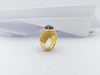 SJ2067 - Blue Star Sapphire with Diamond Ring Set in 18 Karat Gold Settings