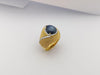 SJ2067 - Blue Star Sapphire with Diamond Ring Set in 18 Karat Gold Settings