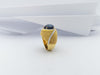 SJ2067 - Blue Star Sapphire with Diamond Ring Set in 18 Karat Gold Settings