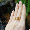 SJ6230 - Citrine with Diamond Ring Set in 18 Karat Gold Settings