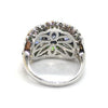 SJ6103 - Blue Sapphire with Tsavorite and Diamond Ring Set in 18 Karat White Gold