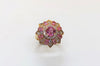 SJ6296 - Pink Sapphire with Diamond Ring Set in 18 Karat Rose Gold Settings