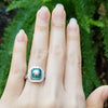 SJ2587 - Emerald with Diamond Ring Set in 18 Karat White Gold Settings
