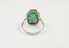 SJ2625 - Emerald with Diamond Ring Set in 18 Karat White Gold Settings