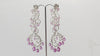 SJ1146 - Pink Sapphire with Diamond Earrings Set in 18 Karat White Gold Settings