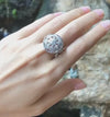 SJ1136 - Diamond Ring Set in 18 Karat White Gold Settings