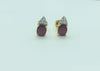 JE0367T - Ruby & Diamond Earrings Set in 18 Karat Gold Setting