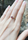 JR0468R - Ruby & Diamond Ring Set in 18 Karat Gold Setting