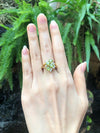SJ6214 - Peridot with Diamond Ring Set in 18 Karat Gold Settings