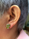 SJ2206 - Peridot with Diamond Earrings Set in 18 Karat Gold Settings