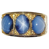 SJ1368 - Blue Star Sapphire Ring set in 18 Karat Gold Settings