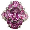 SJ1426 - Pink Sapphire with Diamond Ring Set in 18 Karat White Gold Settings