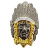 SJ1228 - Diamond Native American Ring Set in 18 Karat Gold Settings