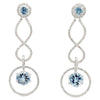 JED3920 - Aquamarine & Diamond Earrings Set in 18 Karat White Gold Setting