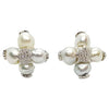 SJ1268 - South Sea Pearl with Diamond Earrings Set in 18 Karat White Gold Settings