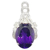 JP13487Z - Amethyst & Diamond Pendant Set in 18 Karat White Gold Setting
