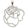SJ1195 - Diamond Flower Pendant Set in 18 Karat White Gold Settings
