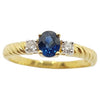 JR0460R - Blue Sapphire & Diamond Ring Set in 18 Karat Gold Setting
