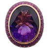 SJ2771 - Amethyst with Pink Sapphire Ring Set in 18 Karat Rose Gold Settings