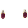 SJ2705 - Ruby with Diamond Earrings Set in 18 Karat Gold Settings