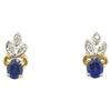 JE0538R - Blue Sapphire & Diamond Earrings Set in 18 Karat Gold Setting